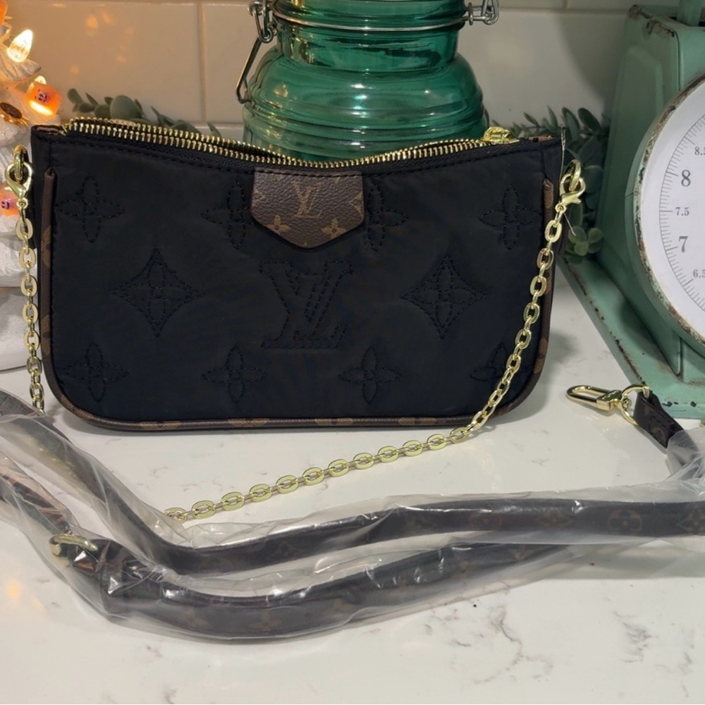 Black Monogram Chain Bag